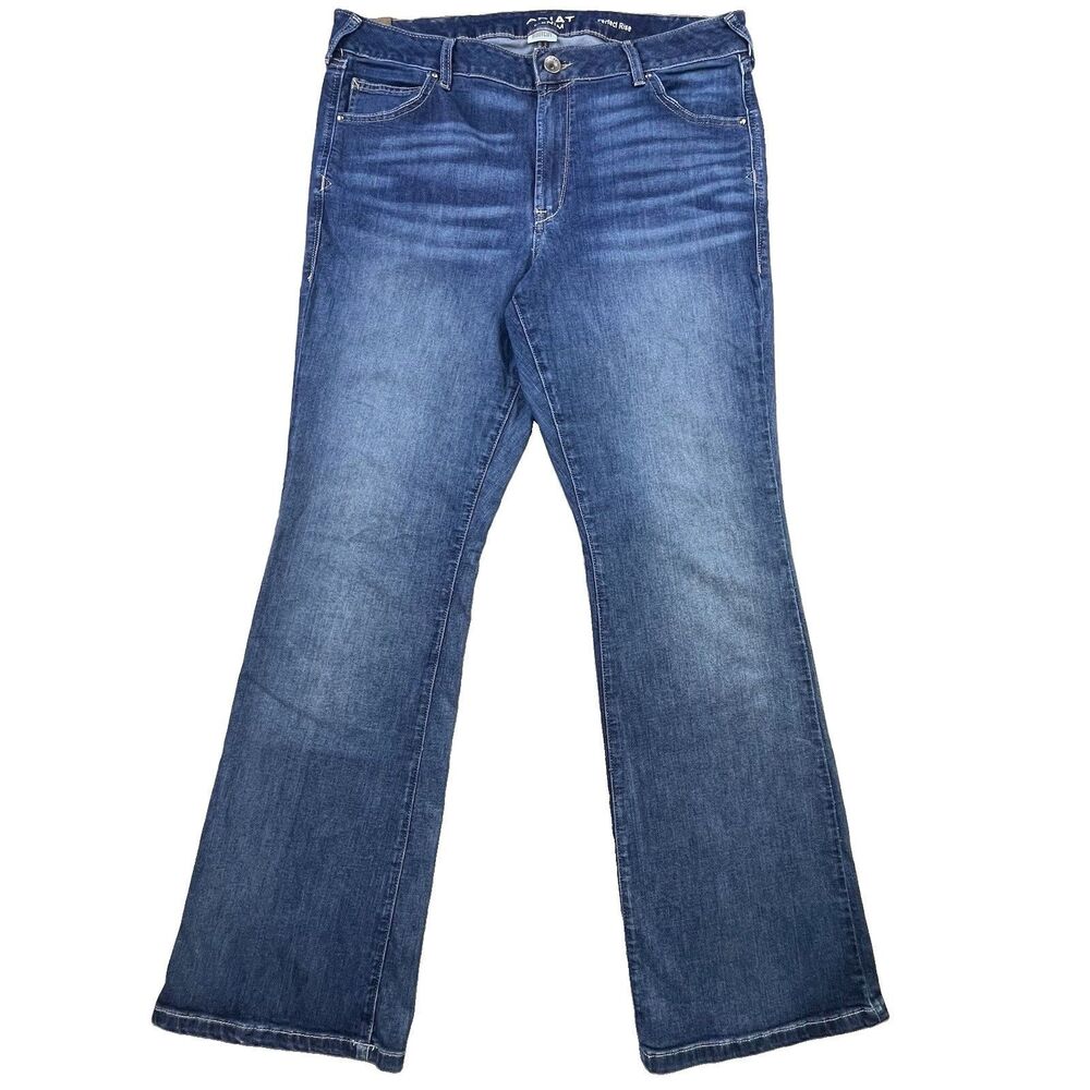 Ariat Perfect Rise Boot Cut Jeans Womens 34R (34x32) Western Cowgirl Stretch